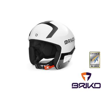 Casque de ski BRIKO Vulcano FIS6.8 SHINY WHITE BLACK ADULTE 2024